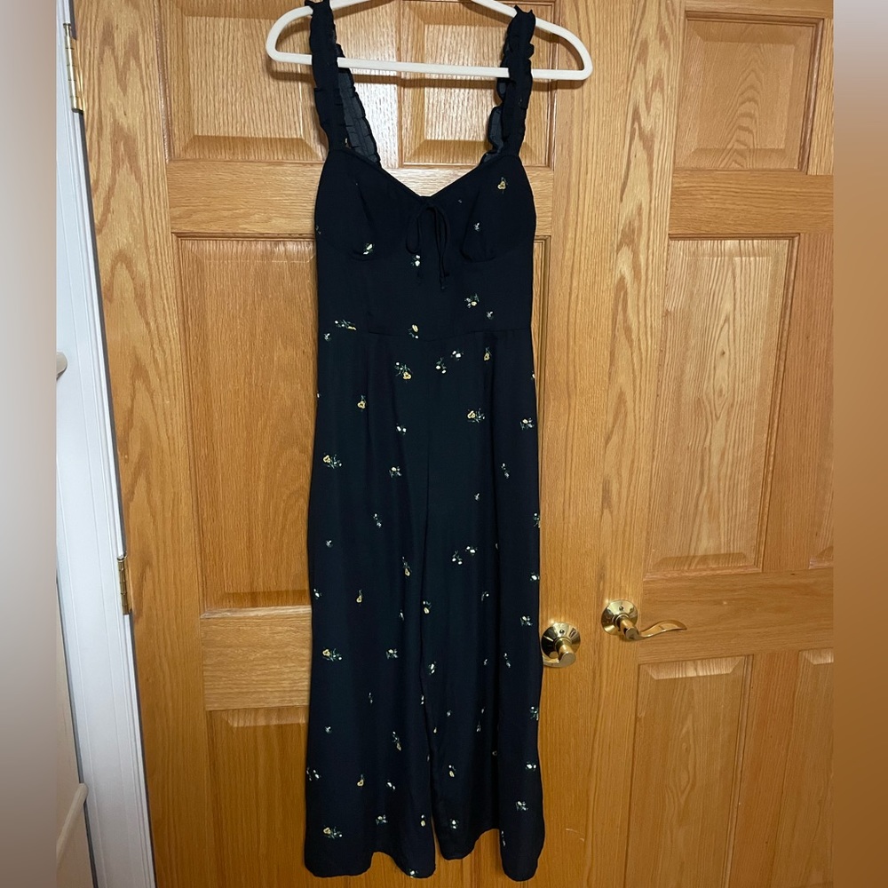 Navy blue, flowy romper